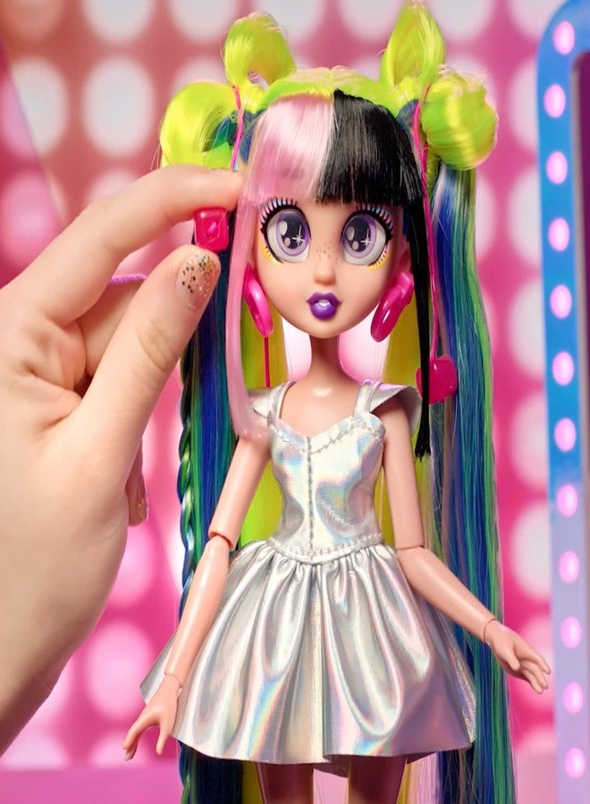 IMC Toys VIP Girls Hair Makeover Megan Fashion Doll with 11" Colorful Long Styling Hair and 5 Accessories Fashion Toy, Girls and Boys Ages 5 and Up, 10 Inch Doll - Image 3